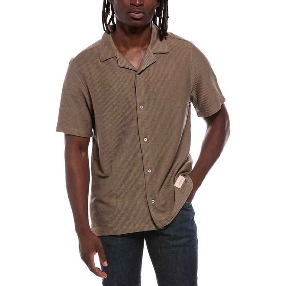 Scotch & Soda Mens Corduroy Shirt, Brown